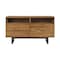 Armen Living Aldo 4 Drawer Dresser in Brown Oak Wood with Black Metal Legs LCAODRROAK - alternate 1